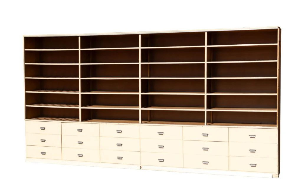 Large Commercial Haberdashery Pine Housekeeper's Cupboard - Image 3