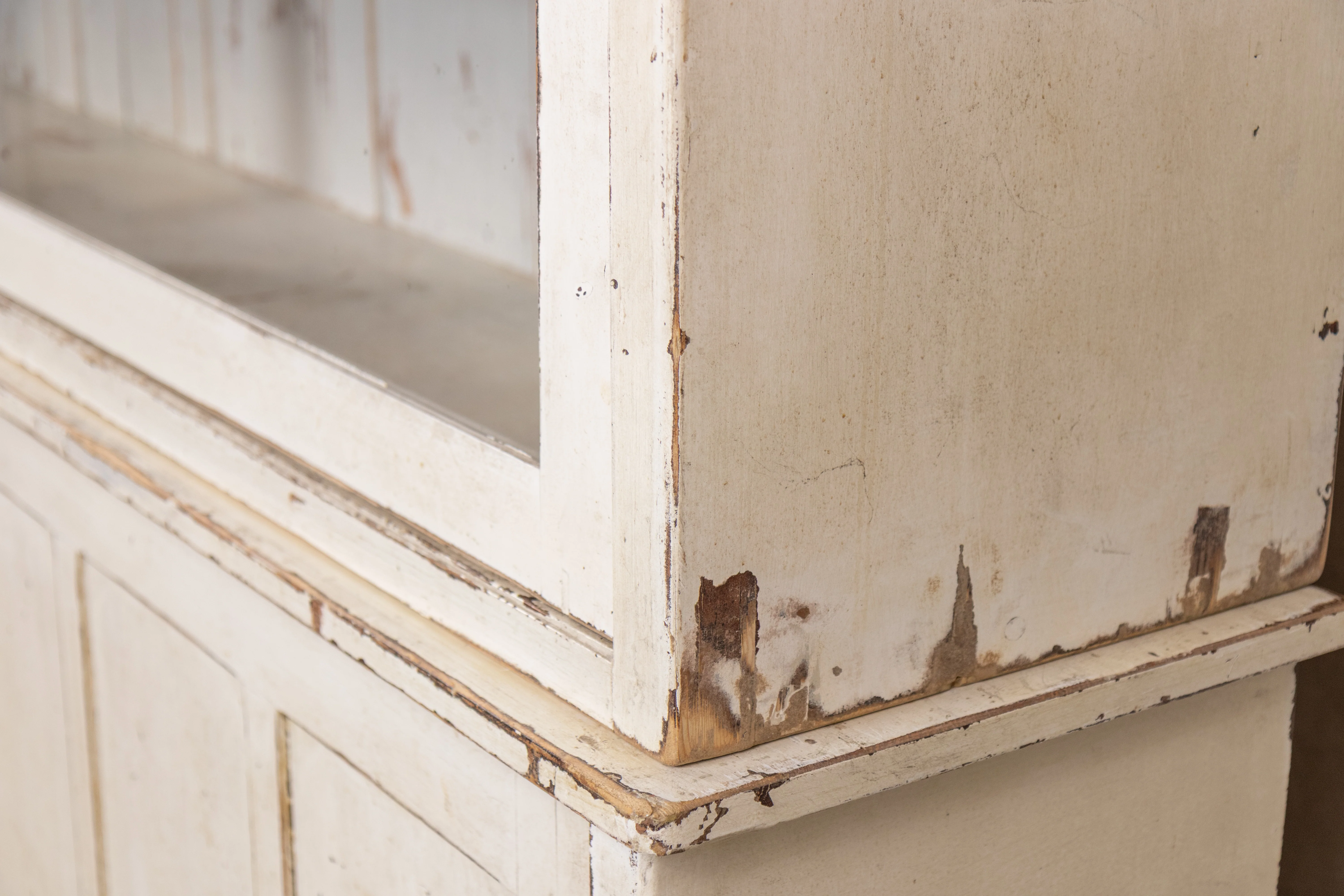 Large Pine Housekeeper's Cupboard with Glass Doors - Image 9