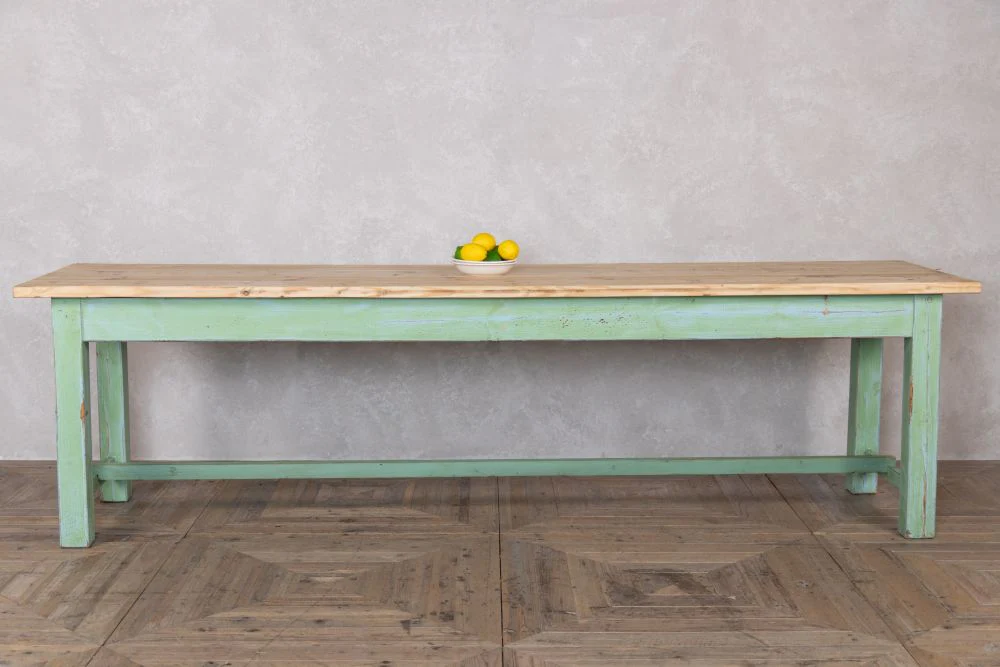 Large Vintage Pine Dining Table - Image 9