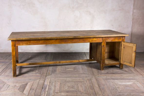 Large Vintage Work Desk With Storage - Image 6