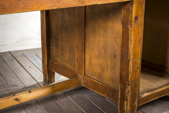 Large Vintage Work Desk With Storage - Image 8