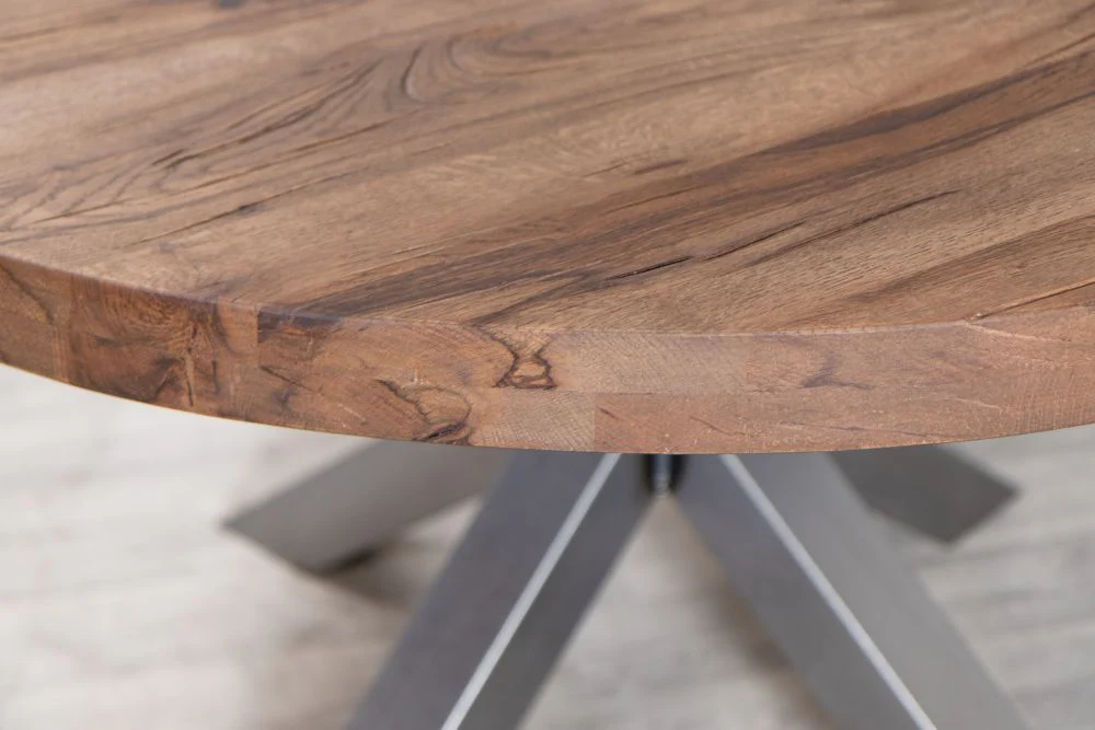 Leamington Round Oak Dining Table - Image 11