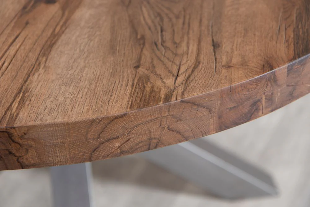 Leamington Round Oak Dining Table - Image 7