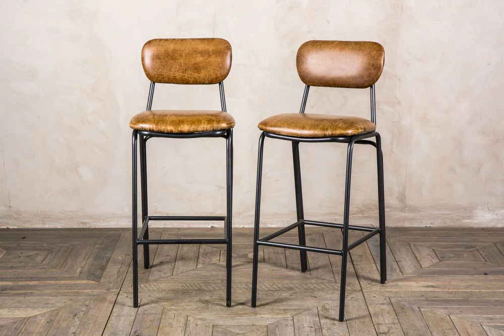 Strand Leather Bar Stools