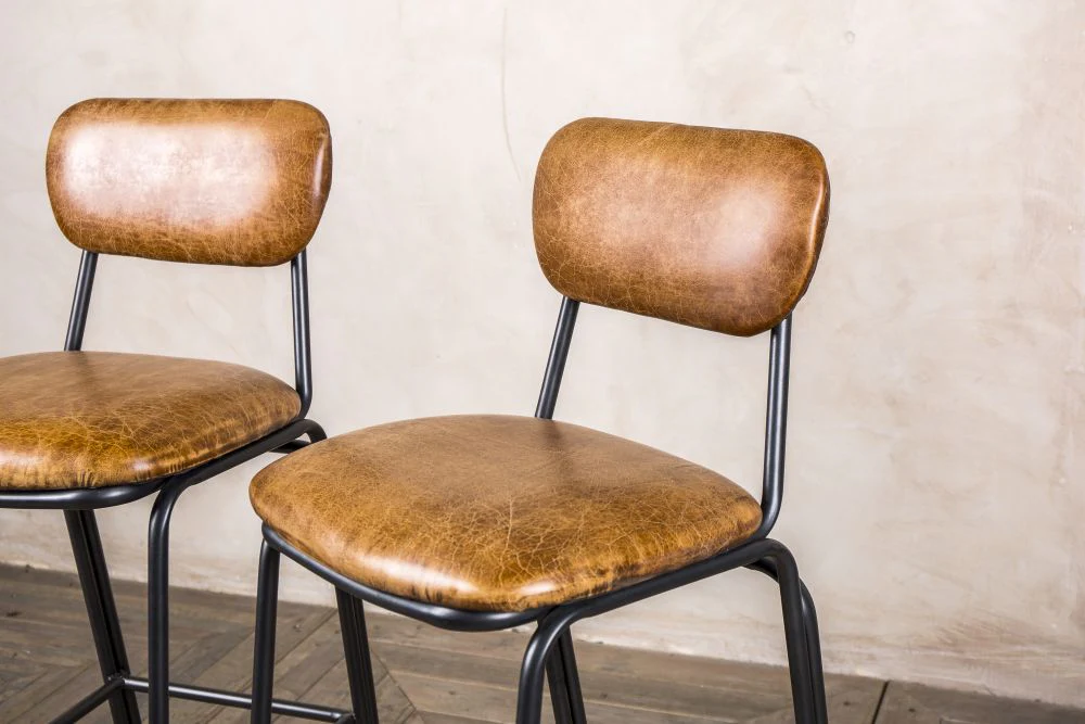 Strand Leather Bar Stools - Image 4