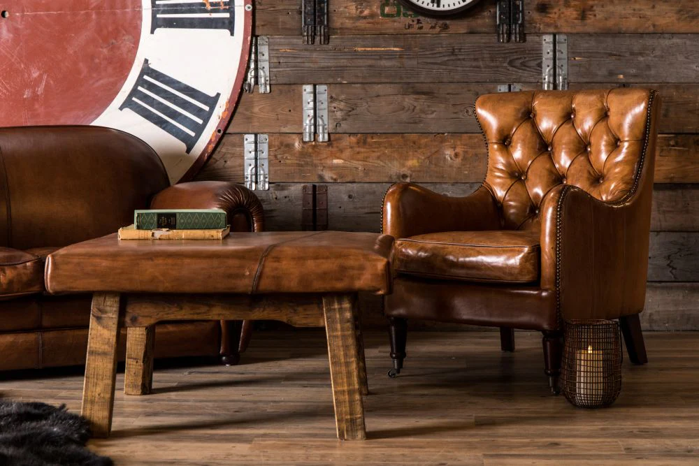 Hereford Leather Chesterfield Armchair - Image 15
