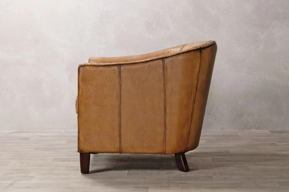 Wolseley Leather Tub Armchair - Image 5
