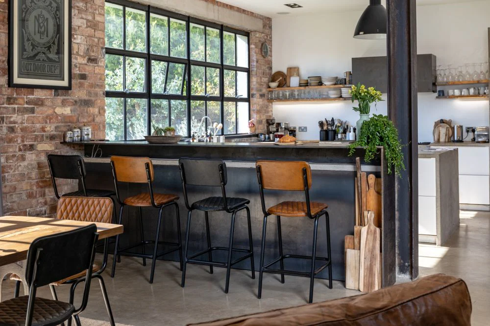 Princeton Leather Upholstered Bar Stools - Image 31