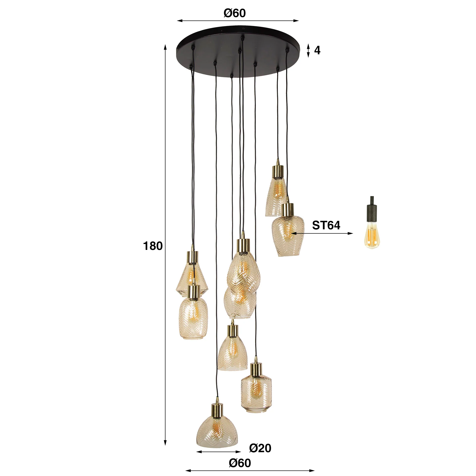Alexis 9 String Pendant Light - Image 6