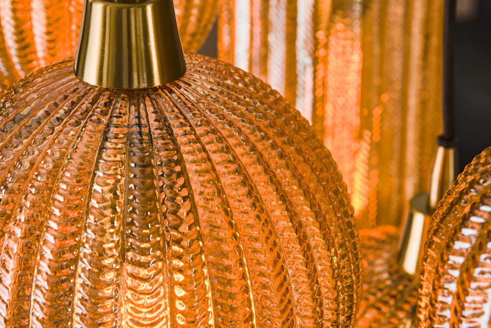 Leyla Amber Glass 7 String Pendant Light - Image 4