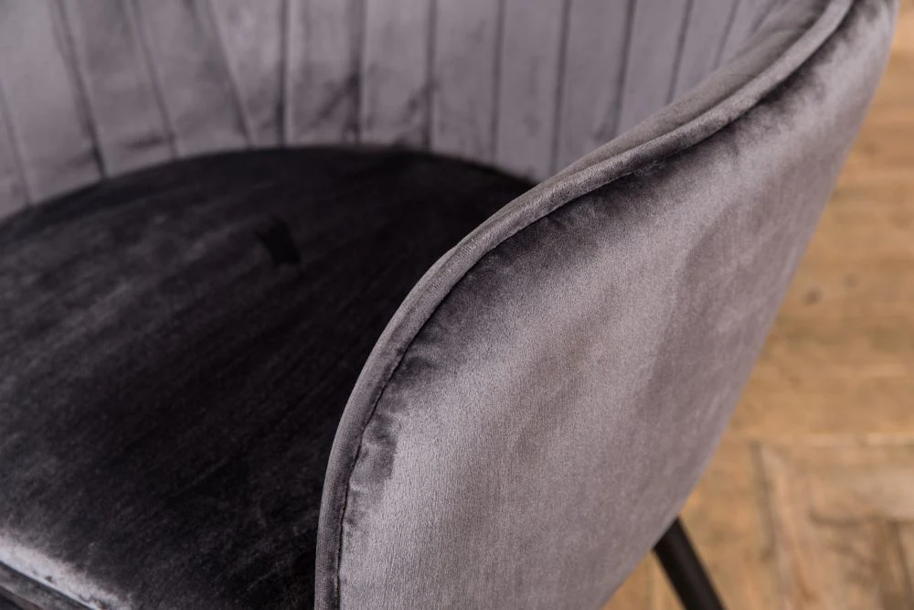 Pair of Lowry Velvet Dining Chairs - Image 7