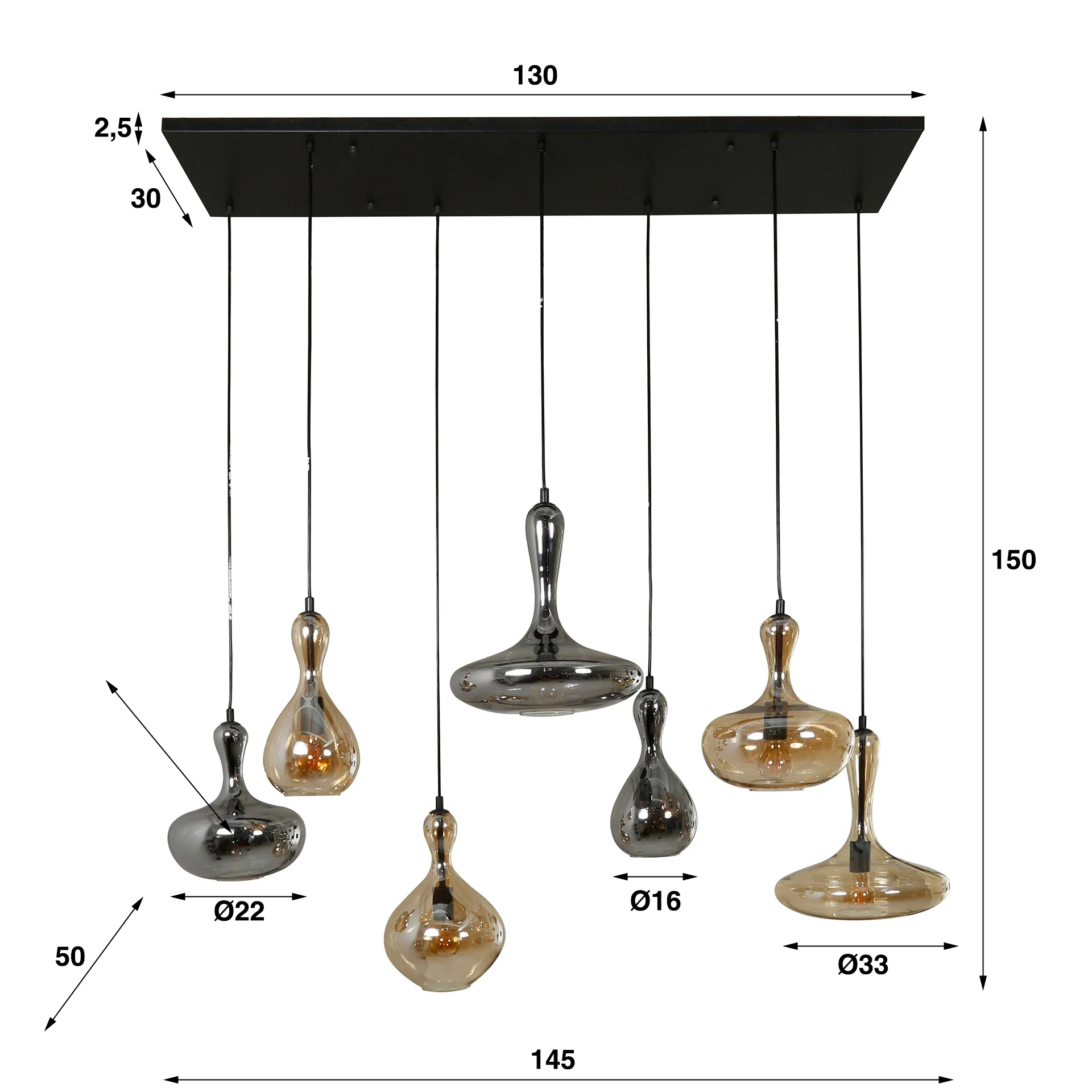 Lux 7 String Pendant Light - Image 5