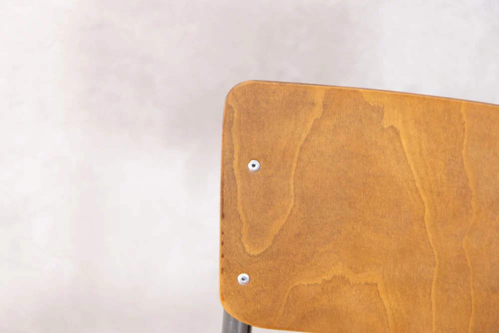 Luxor Wood and Metal Stacking Chair - Image 10