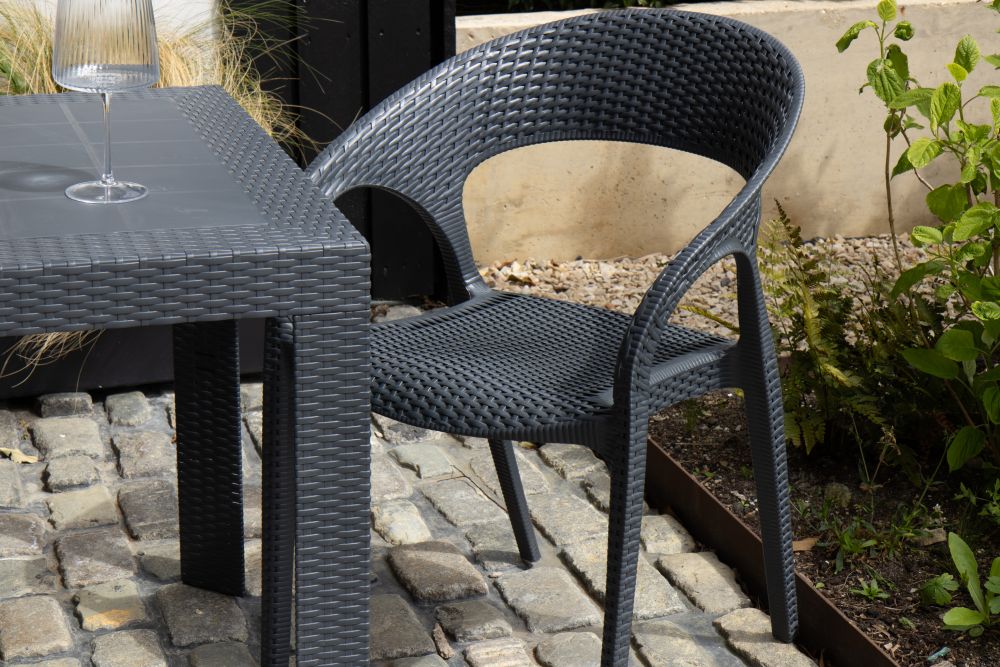 Madrid Outdoor Dining Set - 80cm Table &amp; 2 Chairs - Image 14