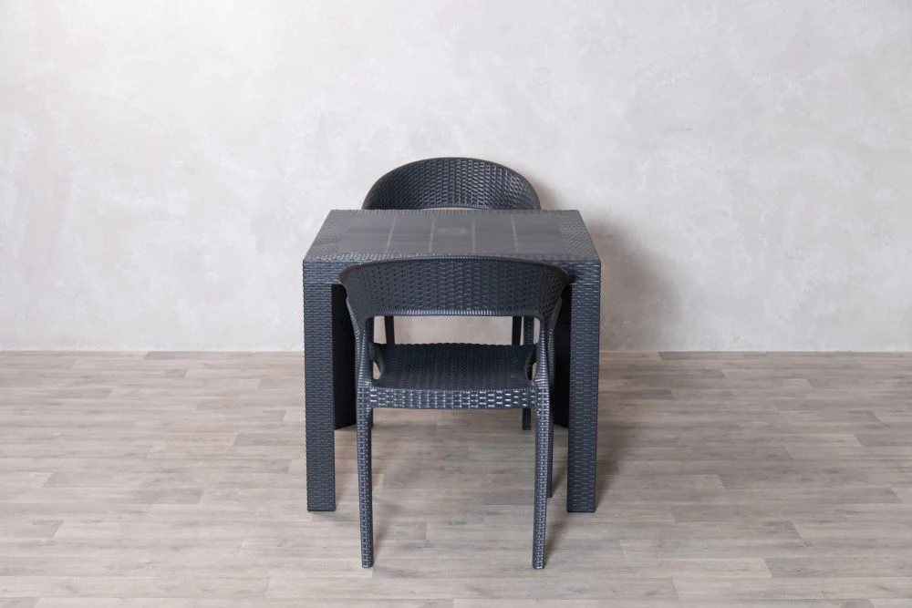 Madrid Outdoor Dining Set - 80cm Table &amp; 2 Chairs - Image 3