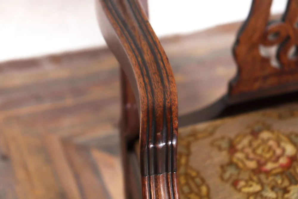 Pair of George III Mahogany Dining Carver Chairs - Image 4
