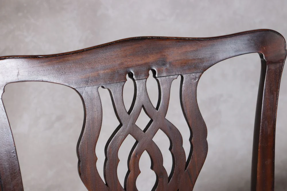 Pair of George III Mahogany Dining Side Chairs - Image 2