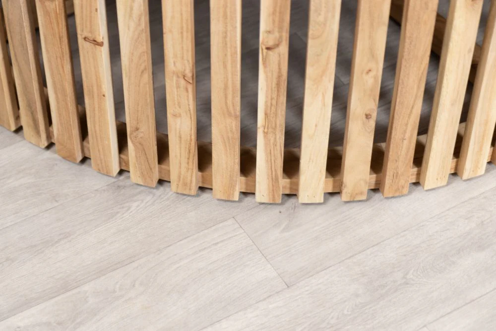 Melbourne Slatted Coffee Table with Slate Top - Image 11