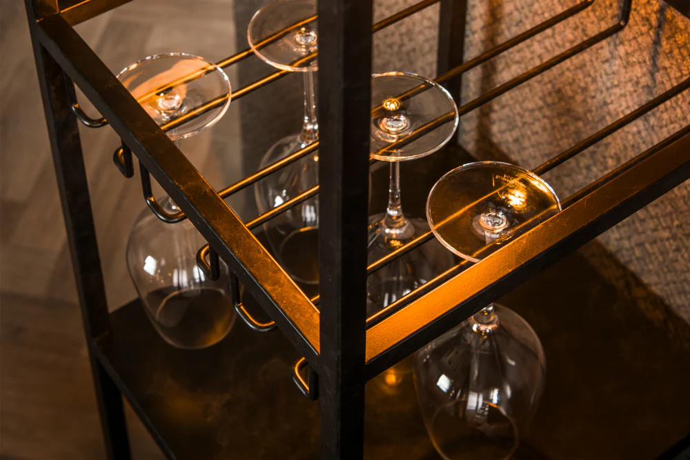 Metal Wine Rack with Light - Image 3
