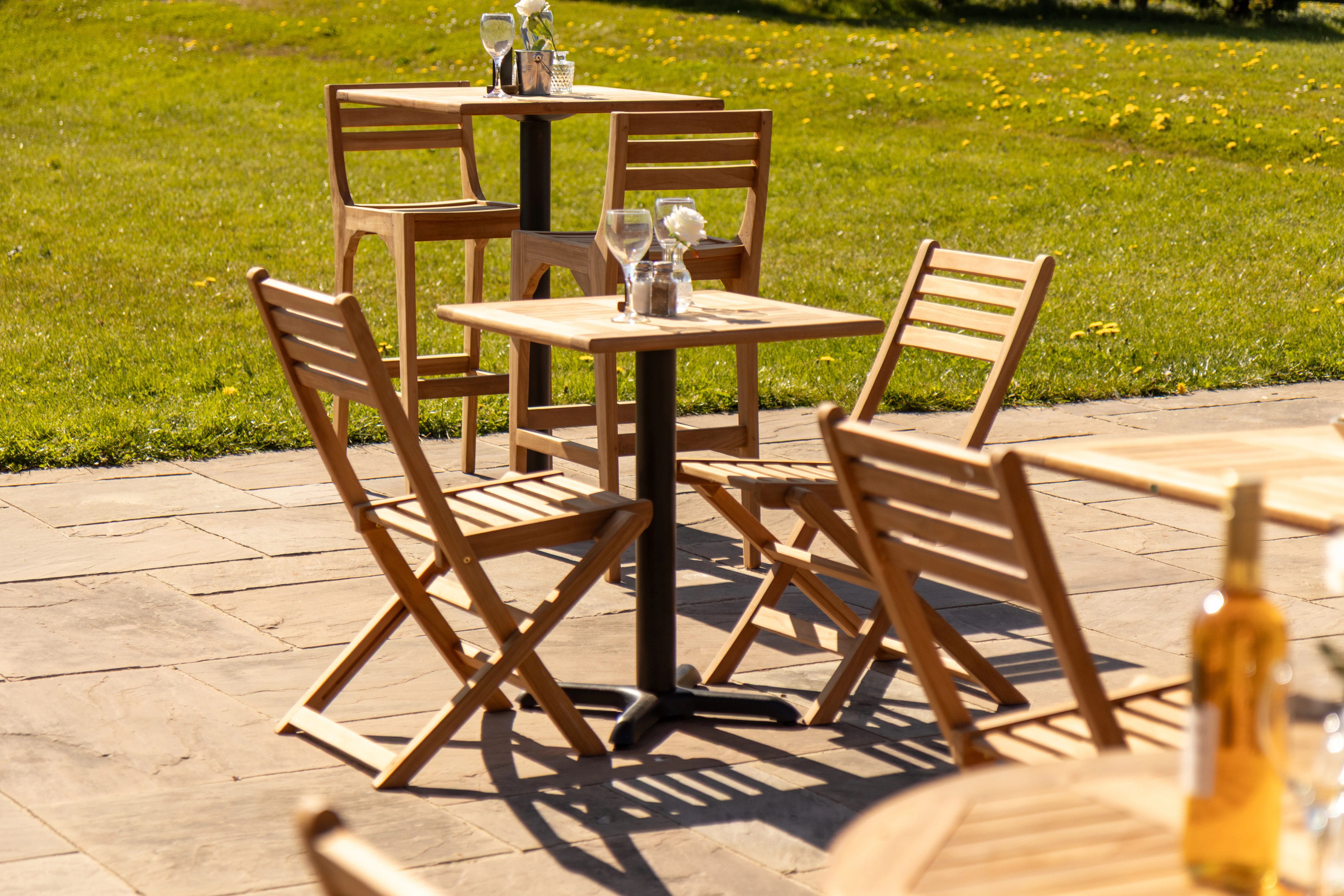 Set of 2 Meza Teak Outdoor Folding Chairs - Image 15