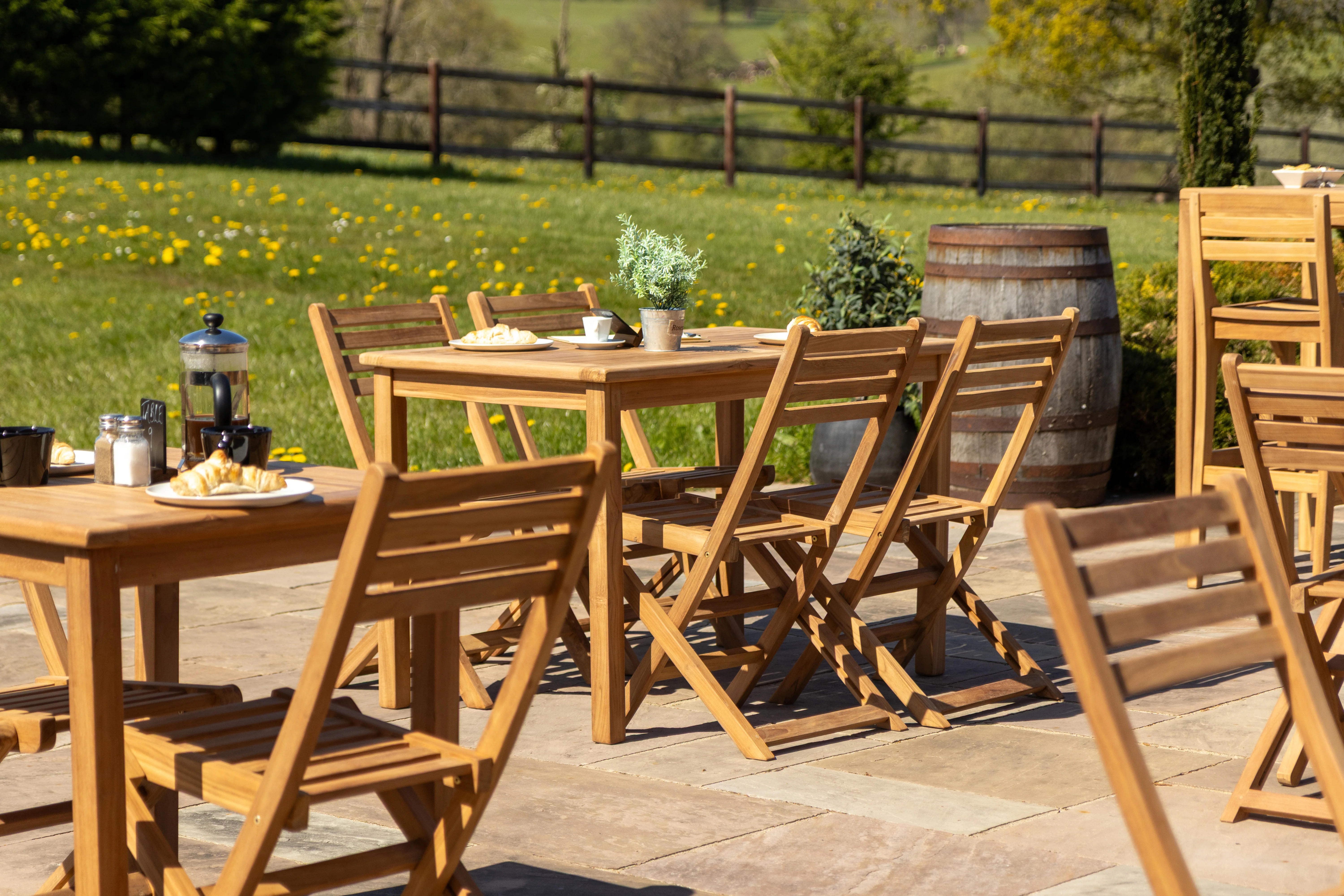 Set of 2 Meza Teak Outdoor Folding Chairs - Image 16
