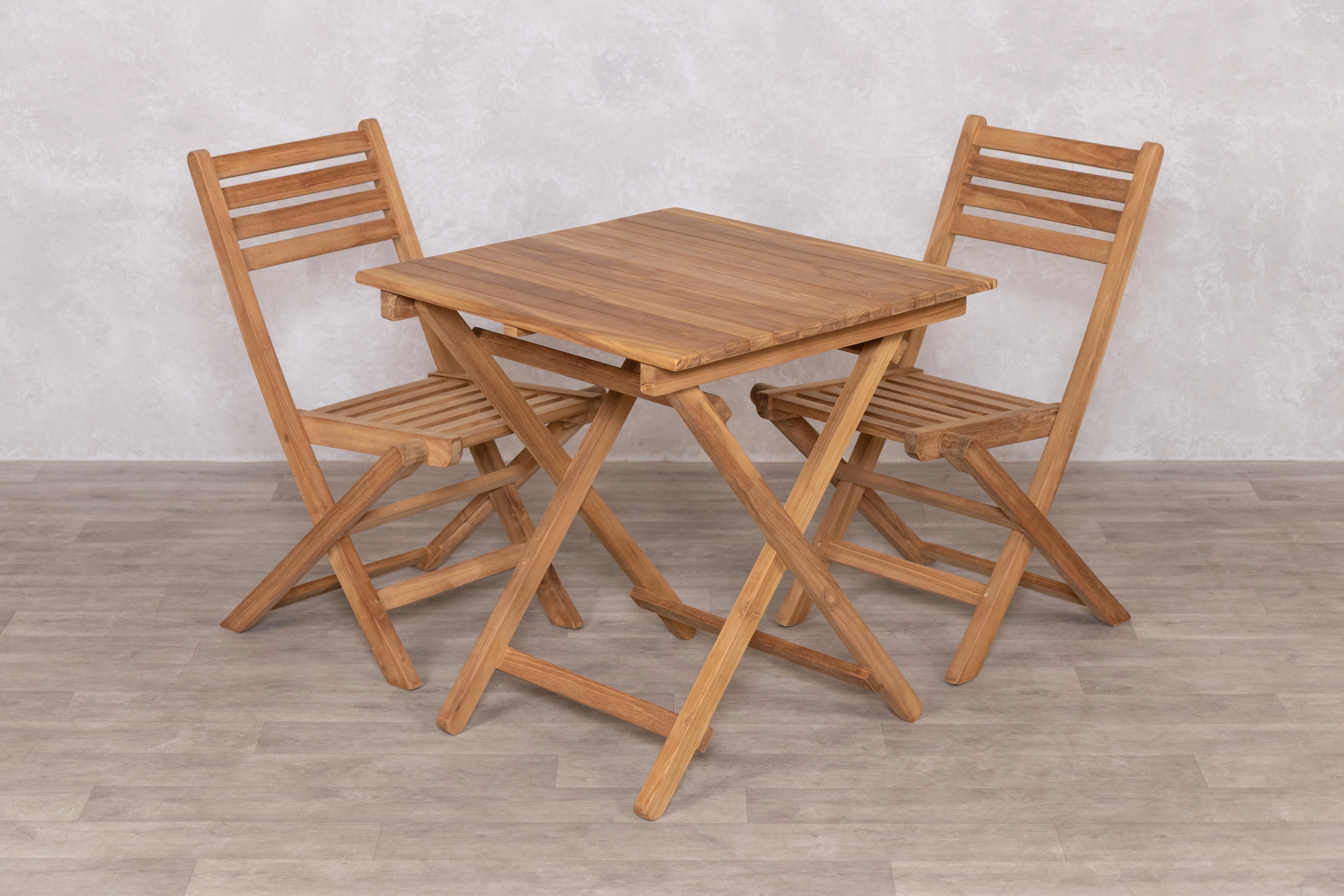 Meza Square Teak Outdoor Folding Table - Image 9