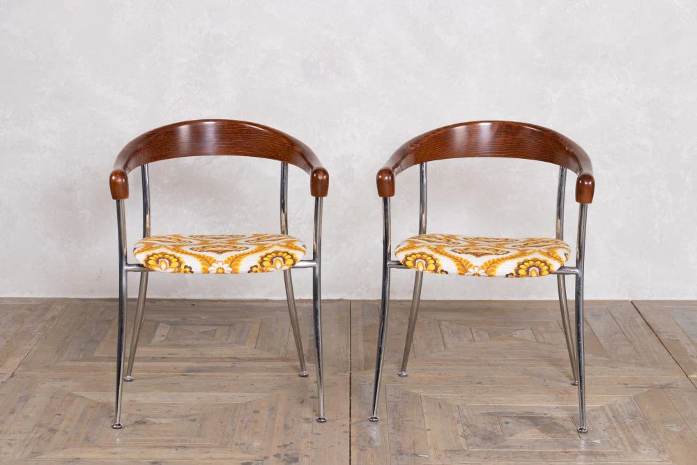 Mid Century Chrome Stacking Chair - Set of 4 - Image 3