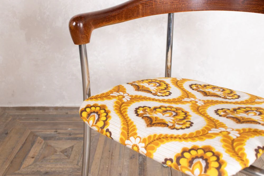 Mid Century Chrome Stacking Chair - Set of 4 - Image 6