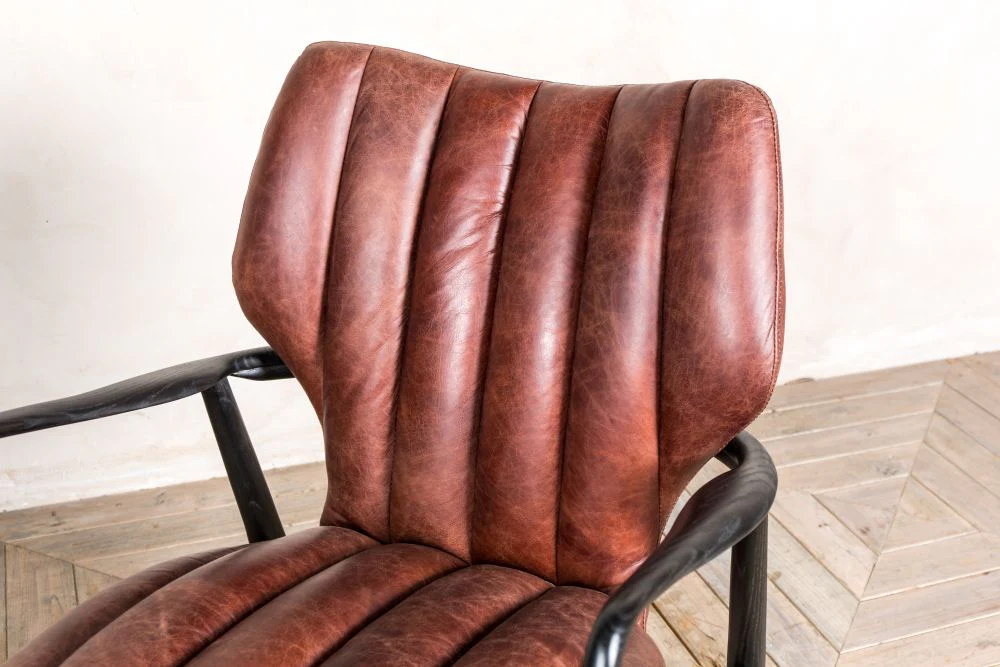 Ludlow Leather Mid Century Style Chair - Image 5
