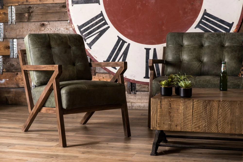 Brighton Leather Mid-century Z Lounge Chair - Image 30