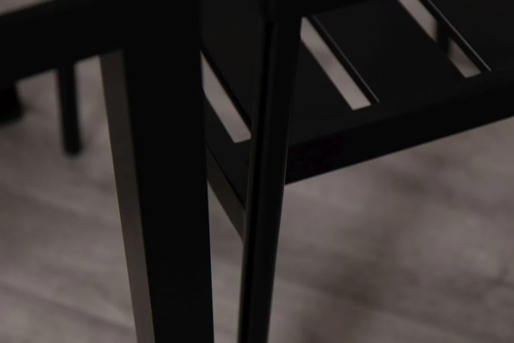 Miami Outdoor Set - White Top -  Black Frame & 2 Black Chairs - Image 12