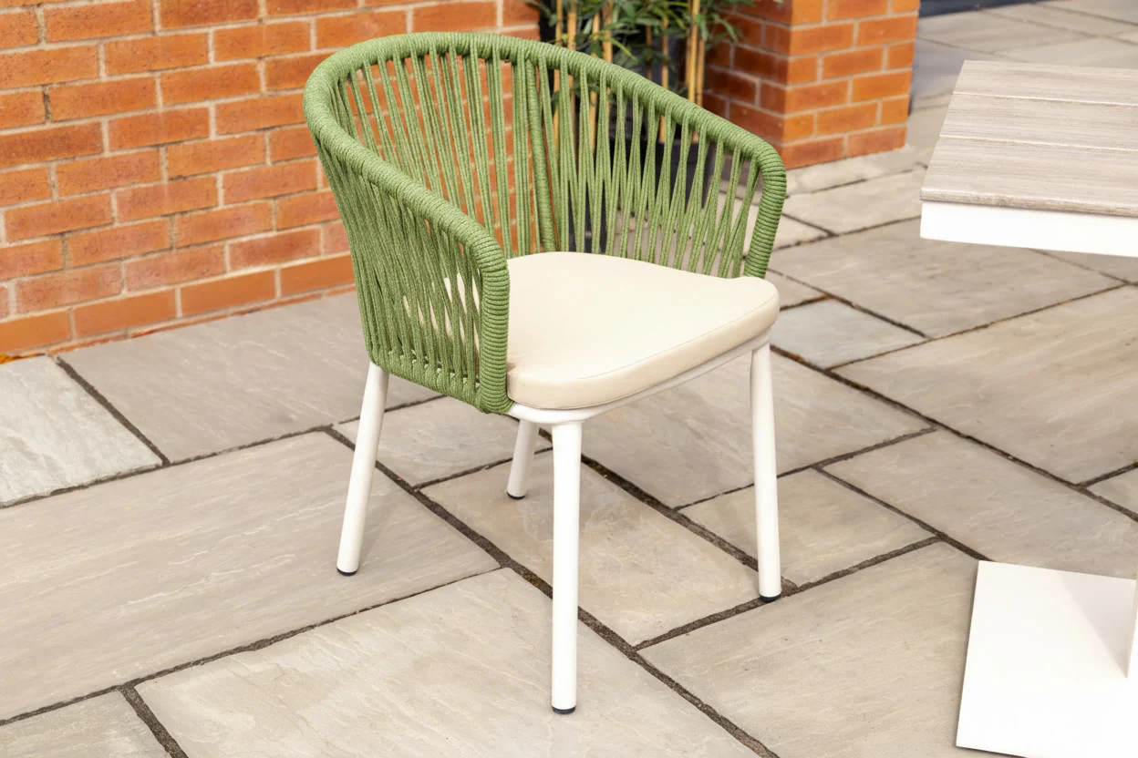 Milan Pedestal Table with 2 Milano Chairs Outdoor Set - Image 36