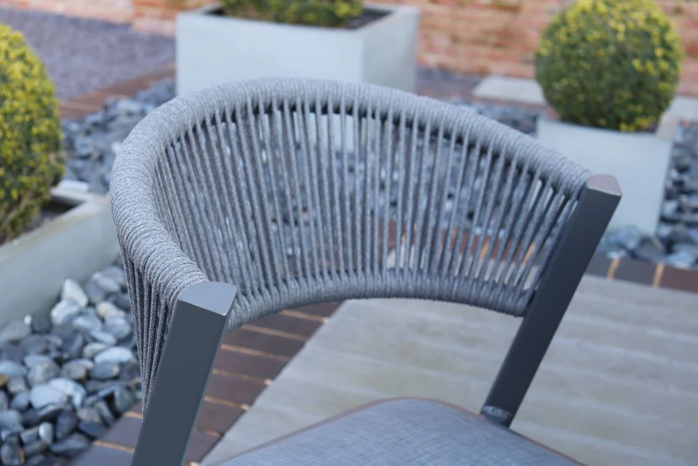 Milan Aluminium Rope Back Stacking Garden Chair - Image 16
