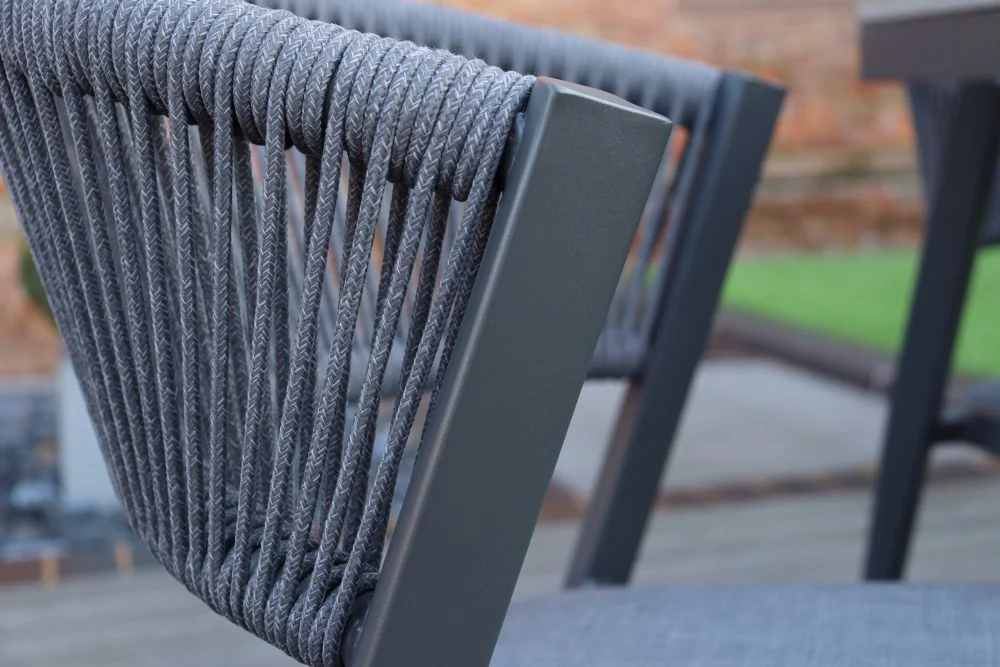 Milan Aluminium Rope Back Stacking Garden Chair - Image 17