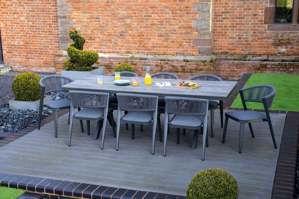 Milan Aluminium Rope Back Stacking Garden Chair - Image 20