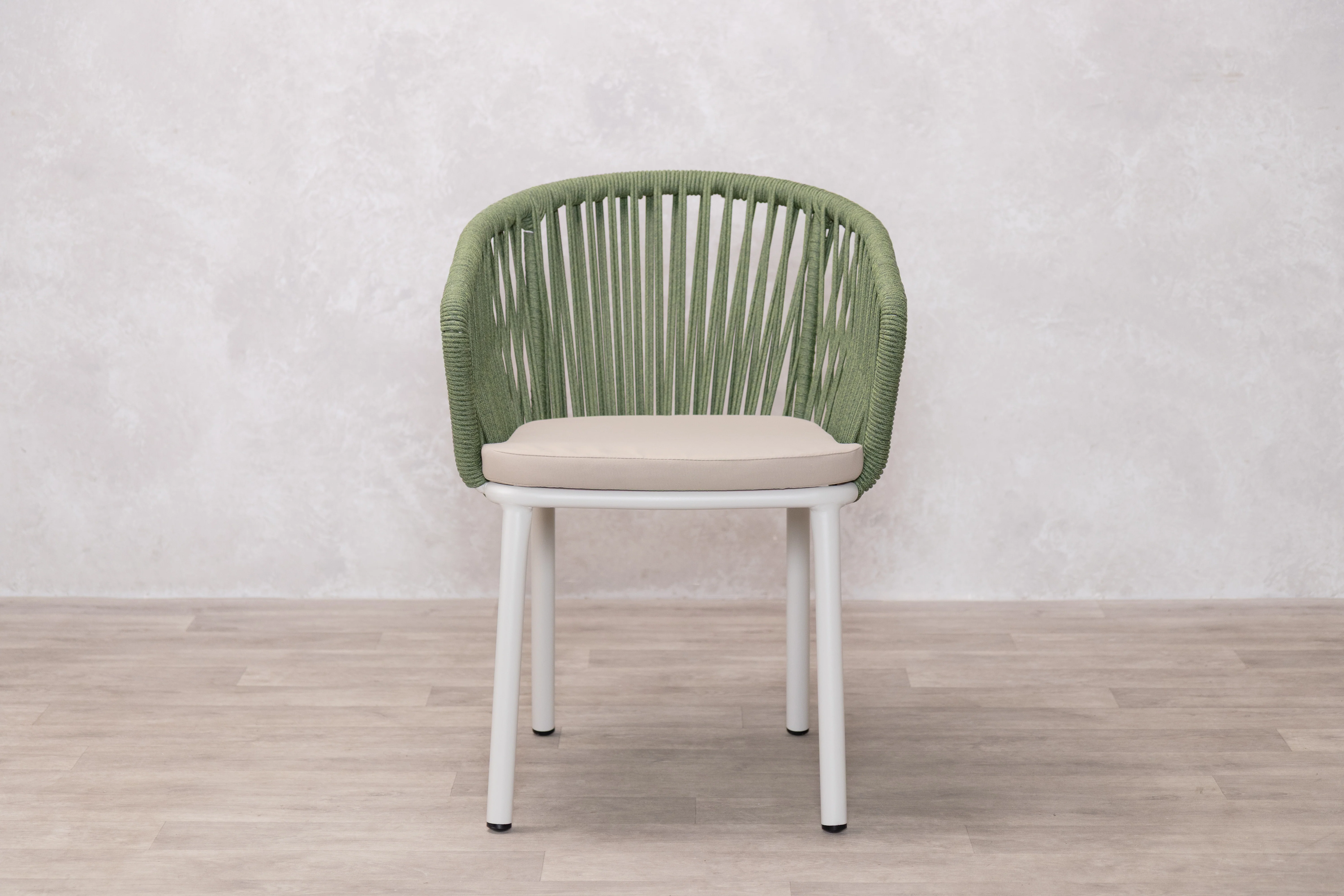 Milano Aluminium Rope Back Stacking Garden Chair - Image 6
