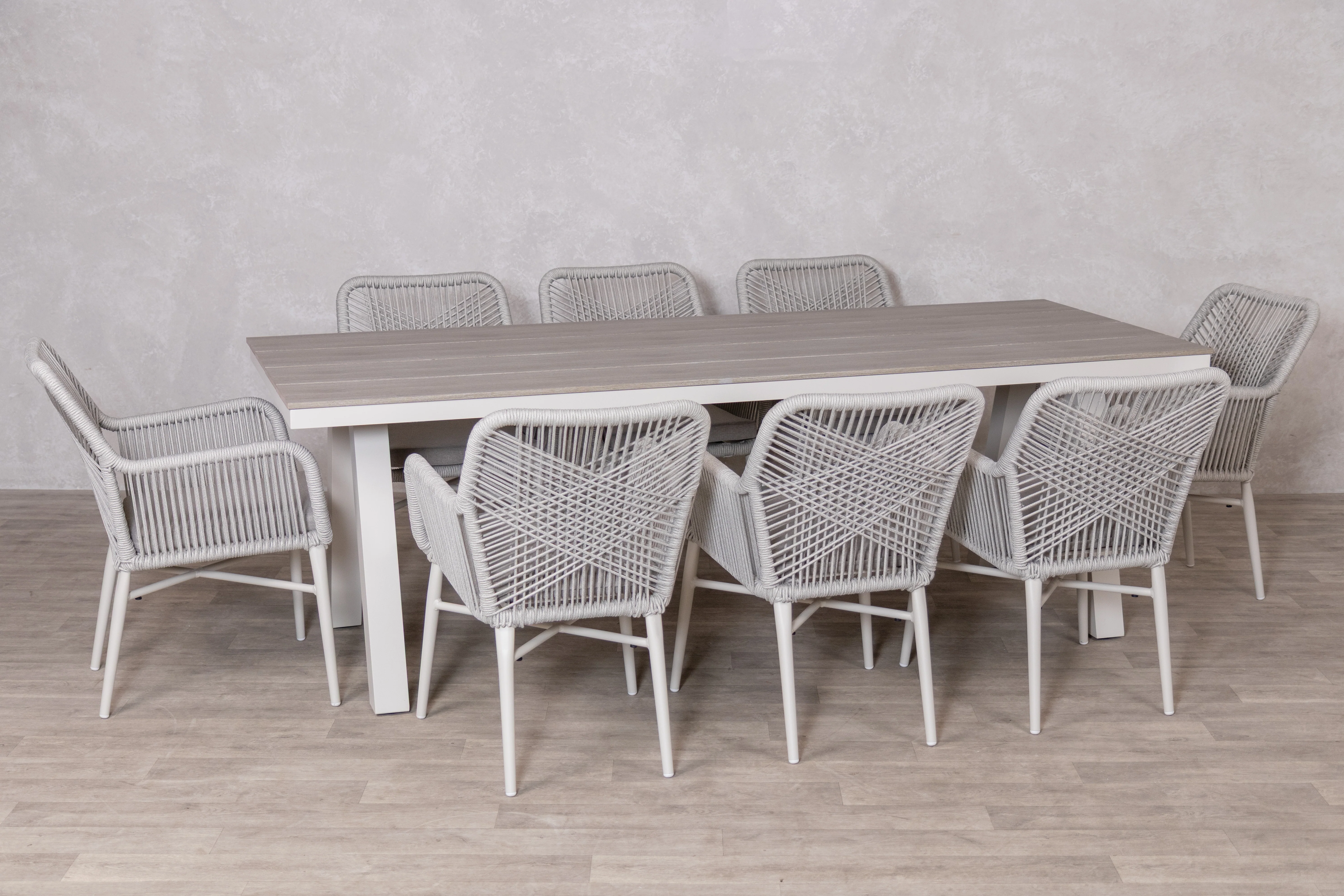 Milano Dining Table with 8 Monza Chairs Outdoor Set - Image 5
