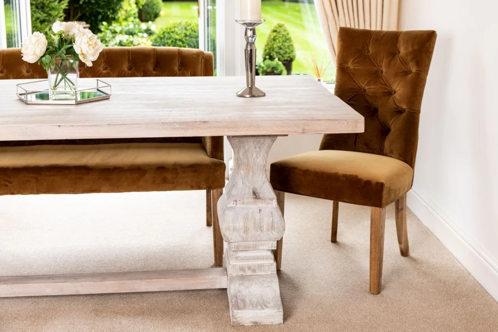 Monastery Reclaimed Pine Dining Table - Image 14