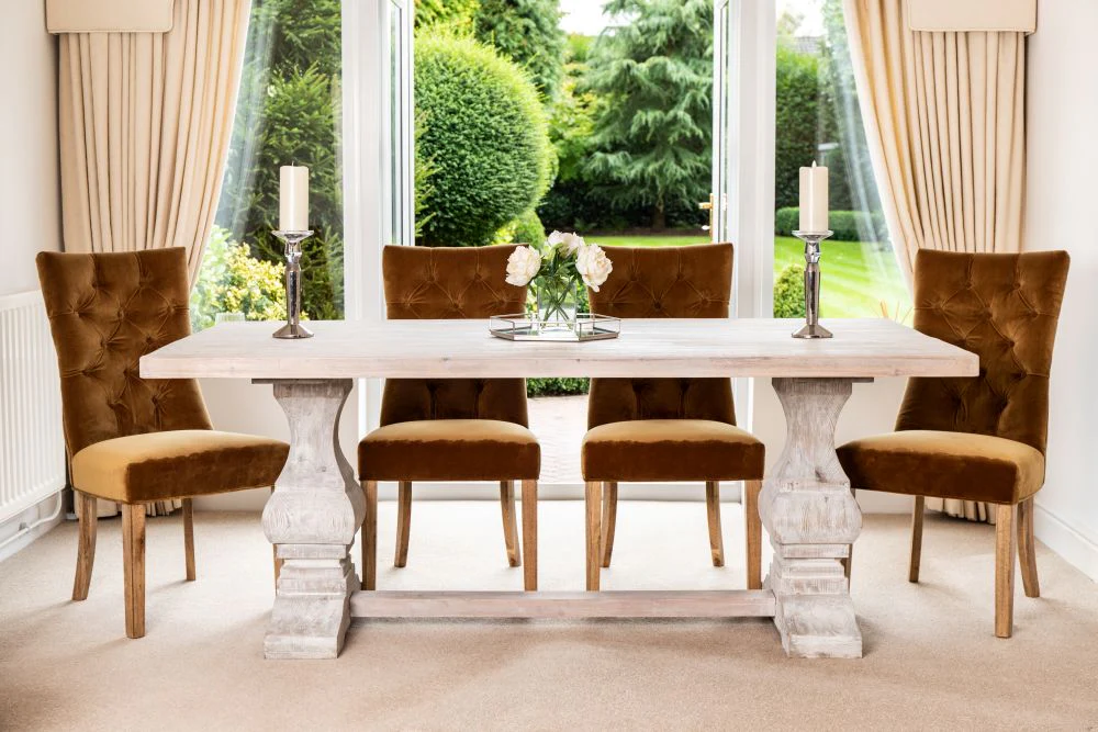 Monastery Reclaimed Pine Dining Table - Image 17