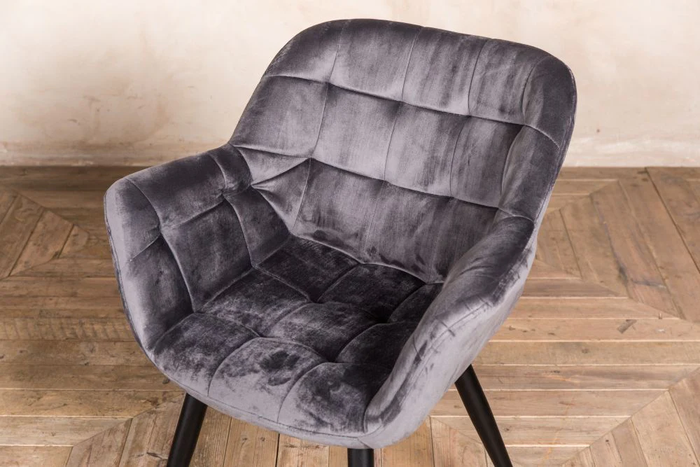 Pair of Monet Velvet Dining Chairs - Image 5