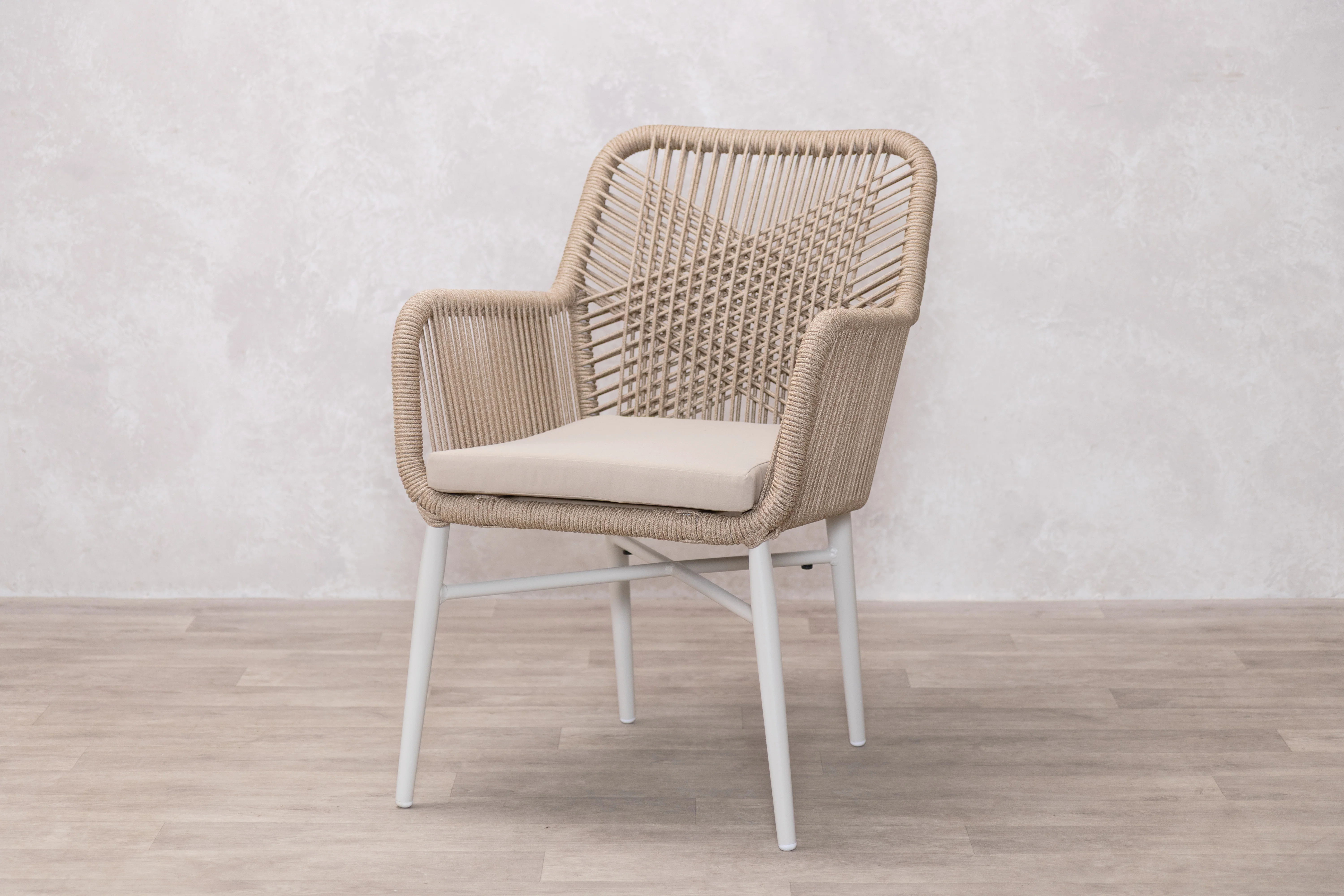Monza Aluminium Rope Back Stacking Garden Chair - Image 21