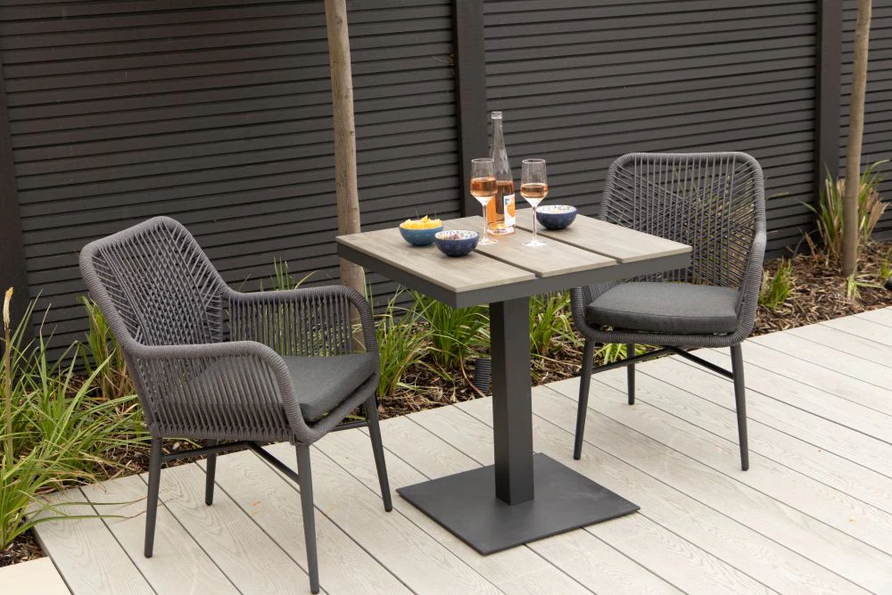 Monza Aluminium Rope Back Stacking Garden Chair - Image 45