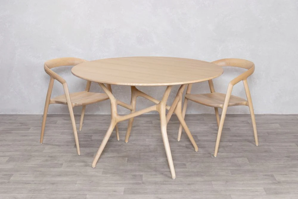 Mulberry Scandi Style 120cm Dining Table with Wooden Top Range - Image 4