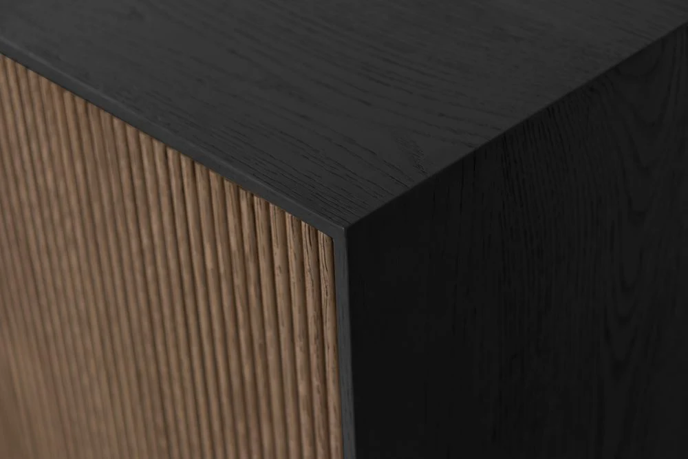 Nevada Oak Sideboard with Black Frame Range - Image 8