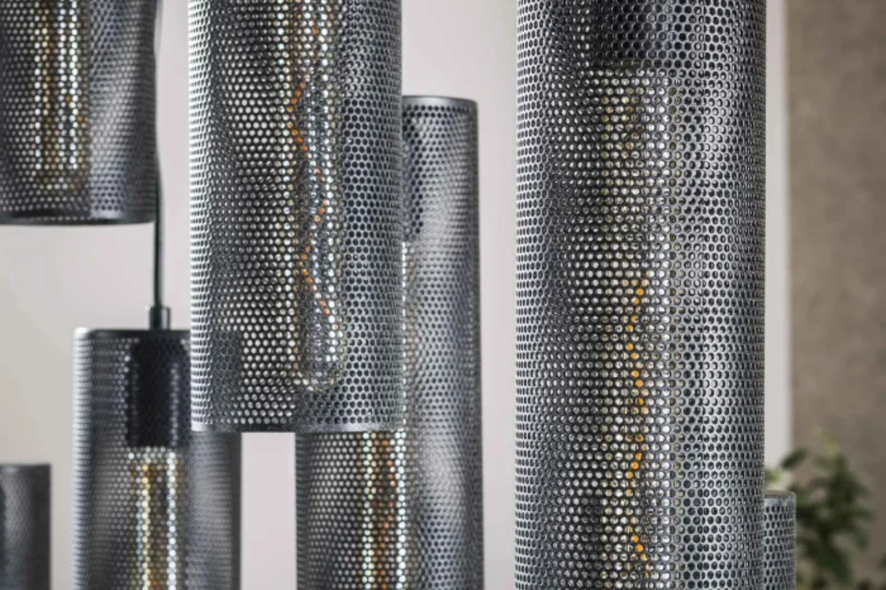 Noor 9 String Mesh Pendant Light - Image 3