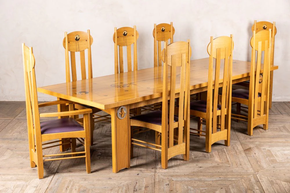 Oak Arts &amp; Crafts 10 Piece Dining Room Suite