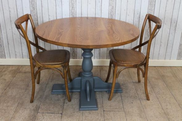 Handmade Oak Cafe Table - Image 3