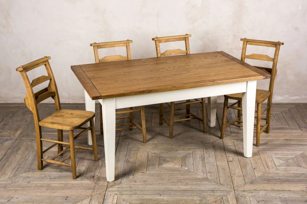 Handmade Farmhouse Oak Extending Dining Table - Image 2