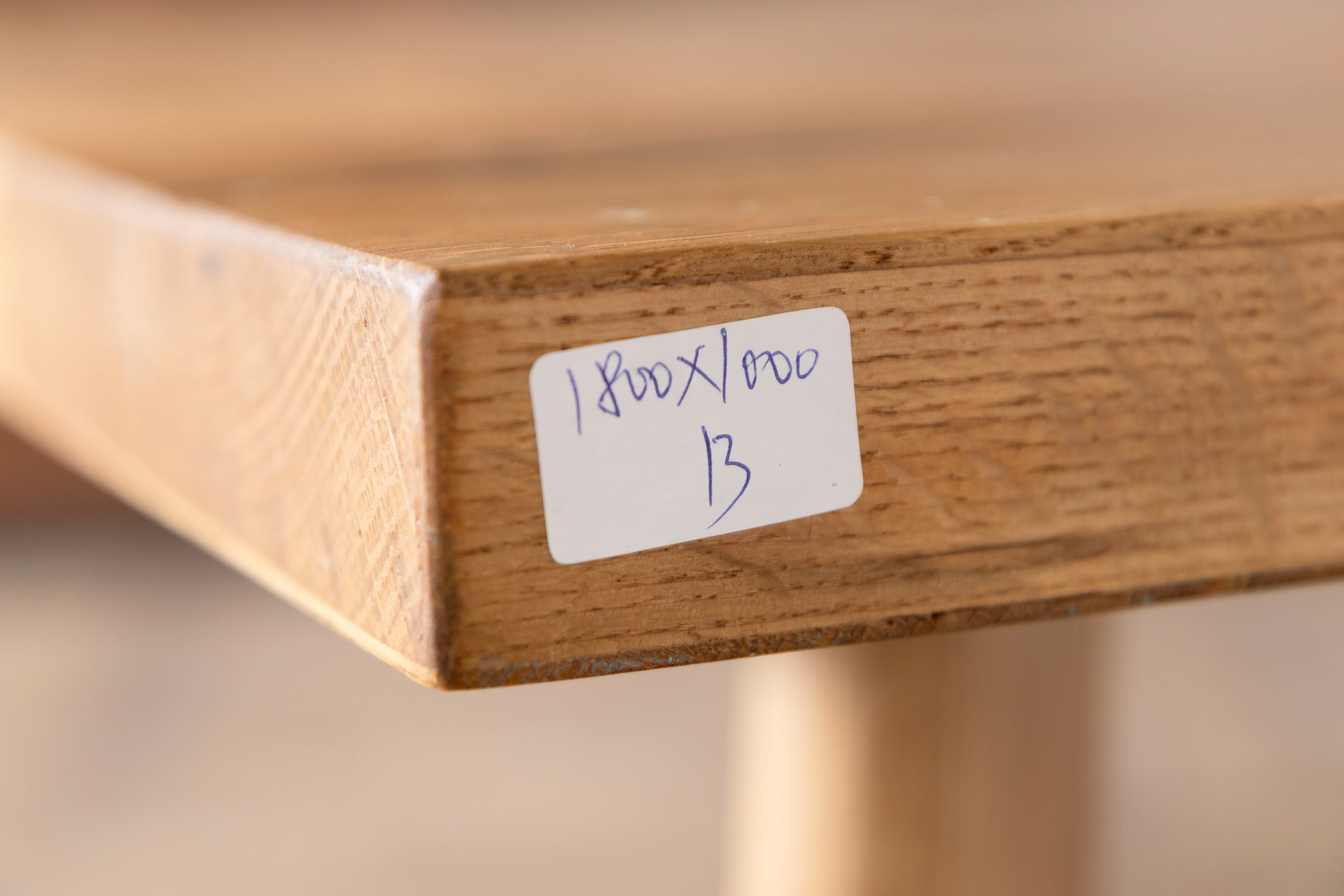 Oak Live Edge Dining Table with Tapered Legs - 180x100cm - SECONDS ITEM - Image 4
