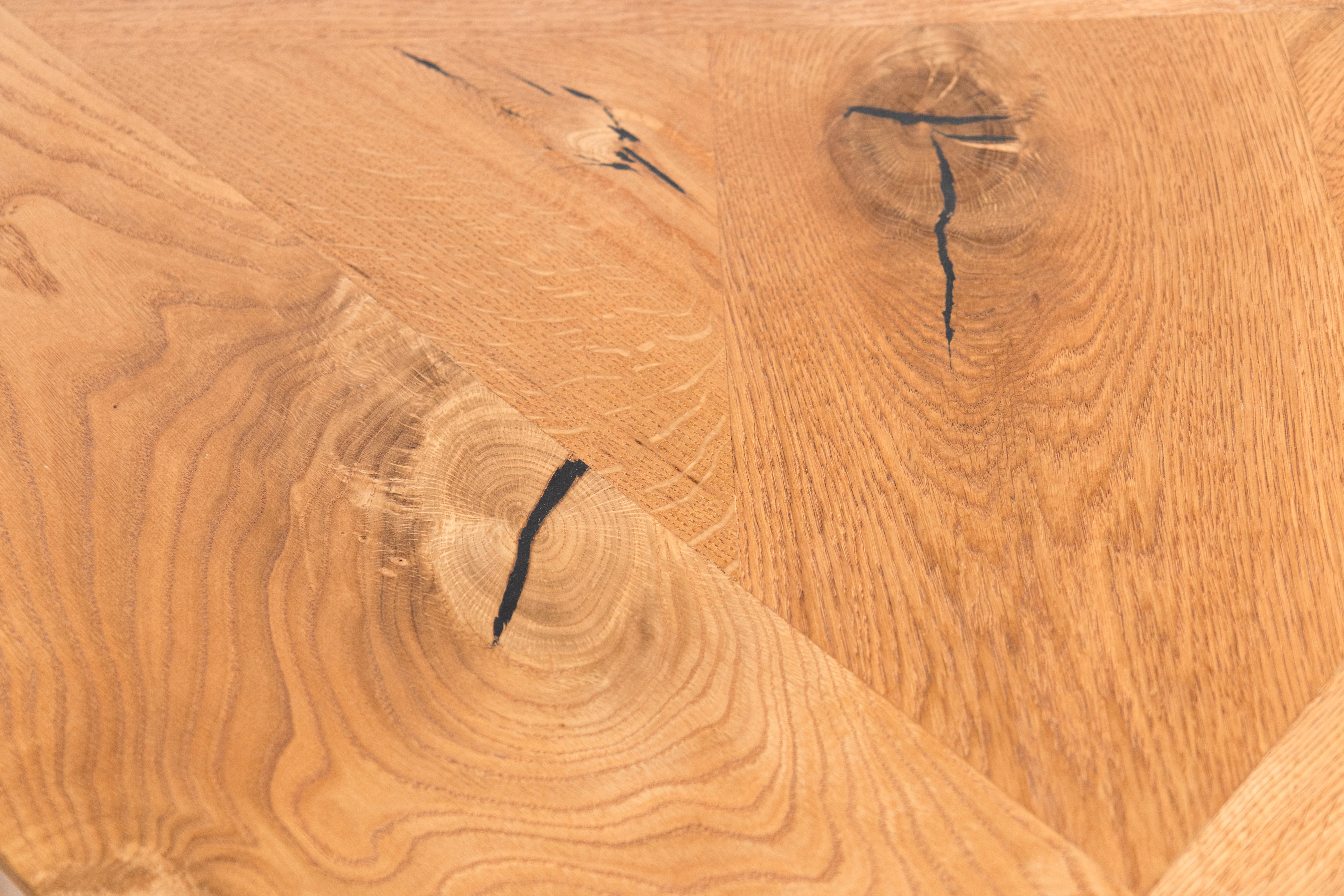 Oak Live Edge Dining Table with Tapered Legs - 180x100cm - SECONDS ITEM - Image 8